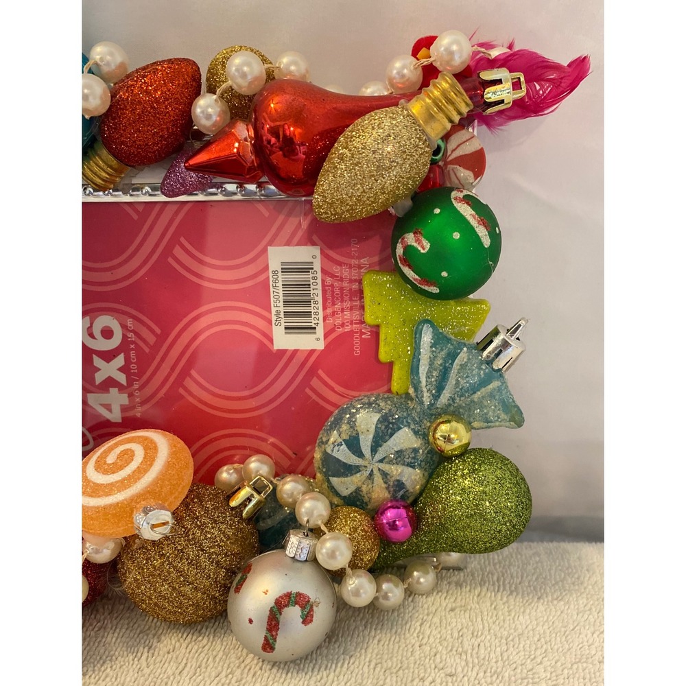 Handmade Christmas Ornament Picture Frame 4x6 Snowman Cardinal Believe Holiday - Picture 4 of 5
